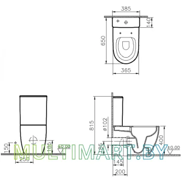Унитаз Vitra Sento Rim-Ex 9830B003-7203 картинка 2